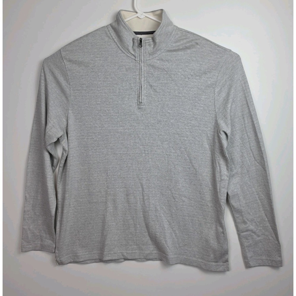 Chaps 1/4-Zip Sweater Men's Size XXL Light Gray‎ Long Sleeves
